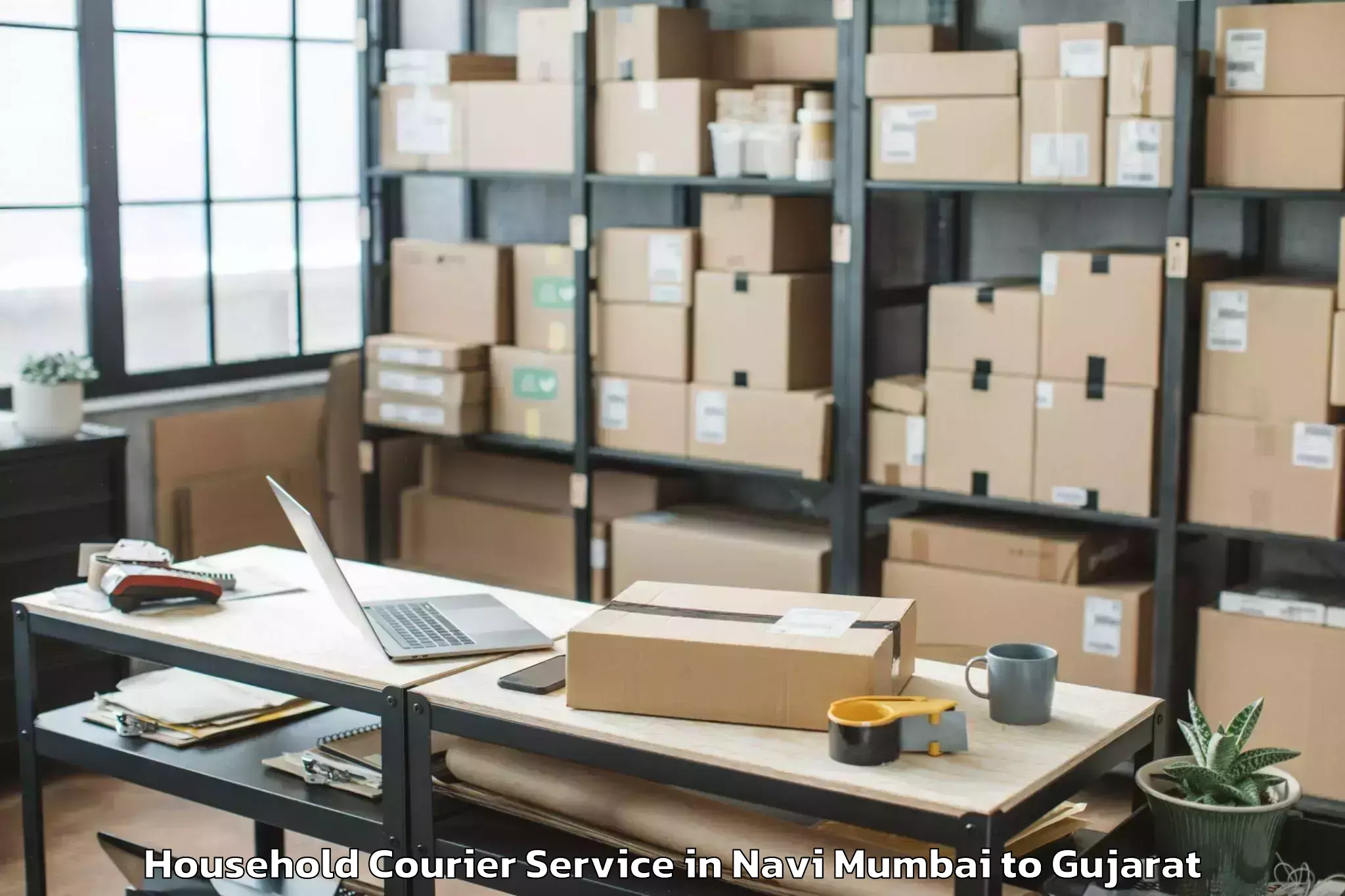 Efficient Navi Mumbai to Kalol Household Courier